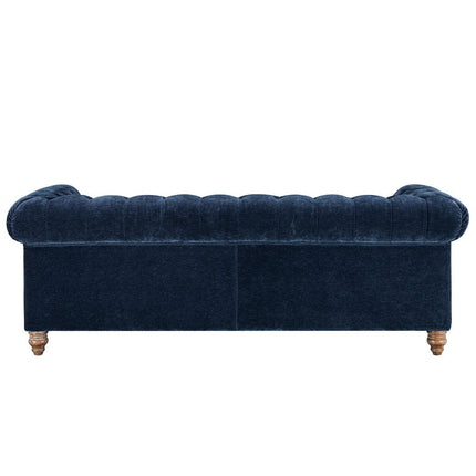 Allington 3 Seater Navy Fabric Chesterfield Sofa – view 6