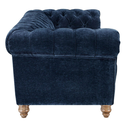 Allington 3 Seater Navy Fabric Chesterfield Sofa – view 7