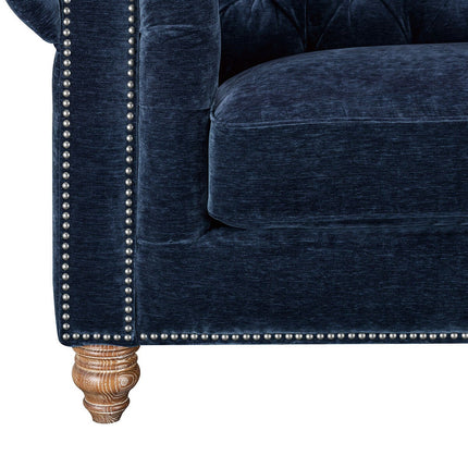 Allington 3 Seater Navy Fabric Chesterfield Sofa – view 5