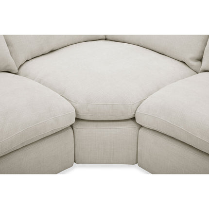 Aiden & Ivy Holley Beige Fabric 5 Piece Modular Sofa – view 4
