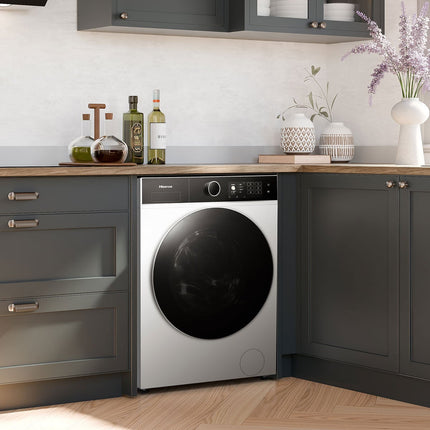Hisense KitchenFit 5i Series WD5I1245BWR, 12kg/ 8kg Washer Dryer, D Rated in White – view 7