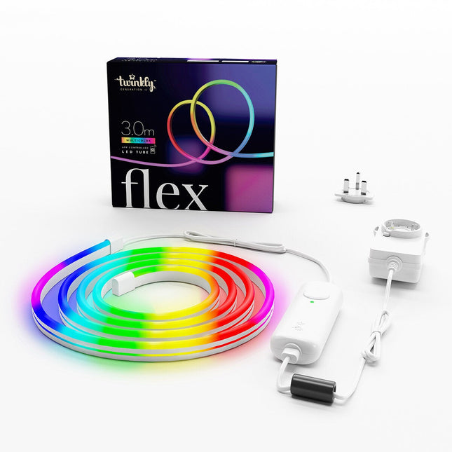 9.8 ft (3m) Twinkly App Controlled Multicolour LED Flex Tube