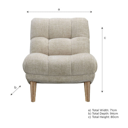 Winslow Beige Fabric Accent Chair – view 2