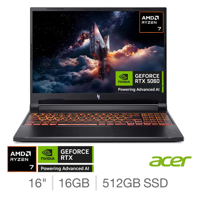 Acer Nitro V 16 Gaming Laptop | AMD Ryzen™ AI | NVIDIA® GeForce RTX™ | 16” WQXGA 165Hz | AI-Enhanced Gaming & Creativity