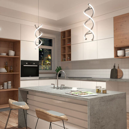 Artika DNA Single Light LED Pendant in Chrome – view 2