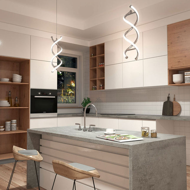 Artika DNA Single Light LED Pendant in Chrome – view 2