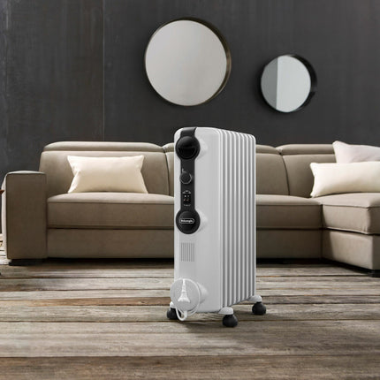 De'Longhi Radia S Oil Filled 1.5kW Radiator in White, TRRS0715