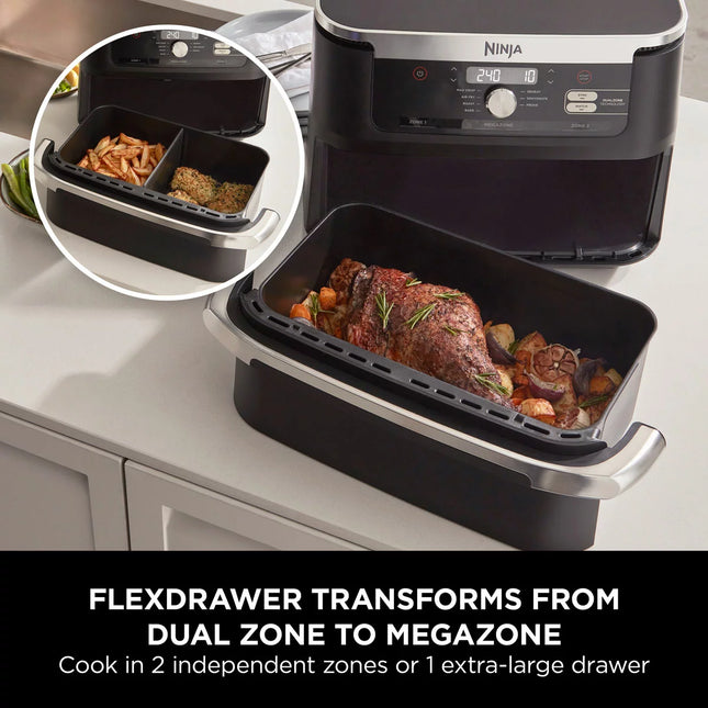 Ninja Foodi FlexDrawer Dual Air Fryer 10.4L, AF500UK