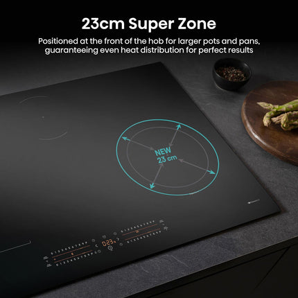 Hisense Hi6 HI8432BSCWF 80cm Induction Hob with Bridge Zone, in Black – view 8