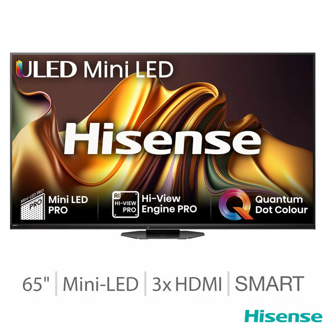 Hisense 65U8NQTUK 65 Inch Mini-LED 4K Ultra HD Smart TV