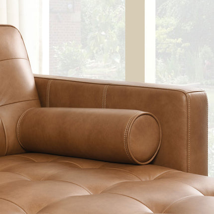 Simon Li Harstine Brown Leather Corner Sofa – view 5