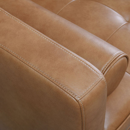 Simon Li Harstine Brown Leather Corner Sofa – view 7