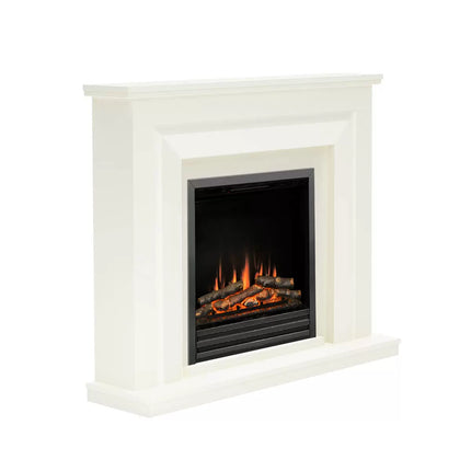 Flare Whitham Electric Fireplace Suite in White, 2kW