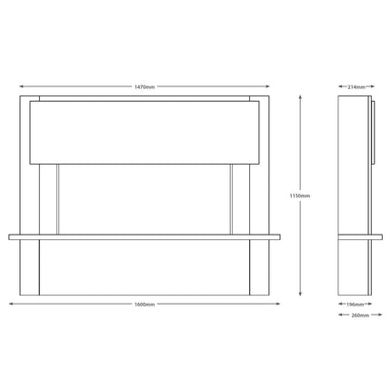 Flare Fairview Electric Fireplace Suite in White, 2kW