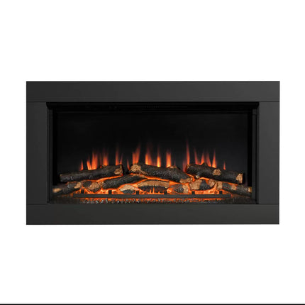 Flare Avella Wall Mounted Inset Electric Fire in Black, 2kW
