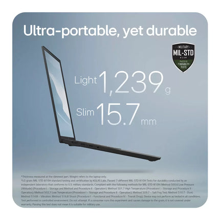 LG gram Copilot+PC, Intel Core Ultra 7, 16GB RAM, 1TB SSD, 16 Inch Laptop, 16Z90TL-G.AU78A1