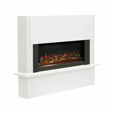 Flare Fairview Electric Fireplace Suite in White, 2kW