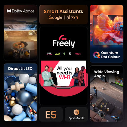 Hisense E5Q 40" Full HD QLED Smart Freely TV - 40E5QTUK
