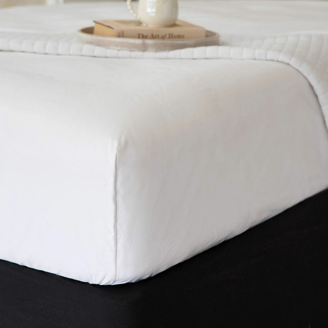 Belledorm 1200 Thread Count Cotton White Fitted Sheet in 3 Sizes