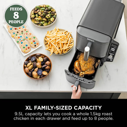 Ninja Double Stack XL 2-Drawer Air Fryer SL400UK– Big Capacity, Small Footprint