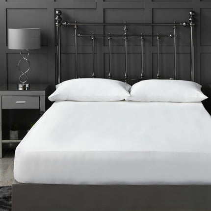 Belledorm 1200 Thread Count Cotton White Fitted Sheet in 3 Sizes – view 2