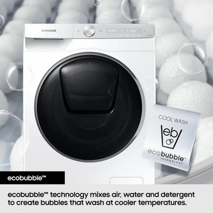Samsung WW90DG6U85LBU1 Washing Machine, A rated in Black