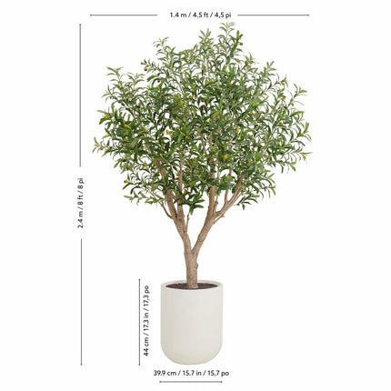 Artificial 8ft Olive Tree in Planter – view 2
