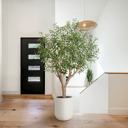 Artificial 8ft Olive Tree in Planter – view 7