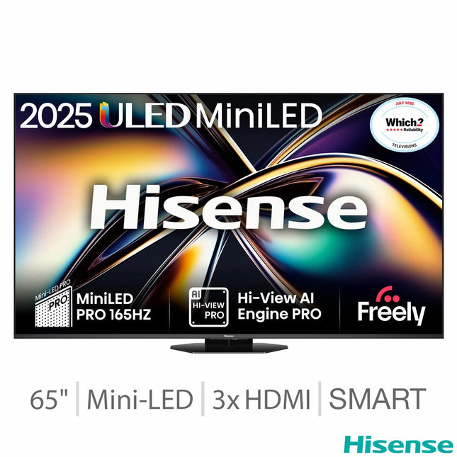Hisense 65U8QTUK 65 Inch Mini LED HD Smart TV