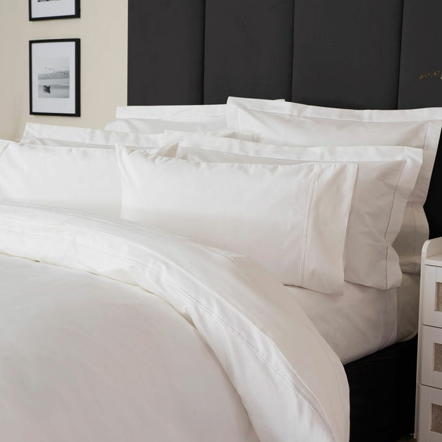 Belledorm 1200 Thread Count Cotton White Duvet Cover, in 3 Sizes – view 2