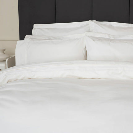 Belledorm 1200 Thread Count Cotton White Duvet Cover, in 3 Sizes – view 4
