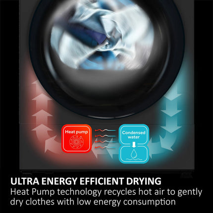 Haier, HD100-C367U1-UK, 10kg Heat Pump Tumble Dryer, A++ Rated in White – view 4