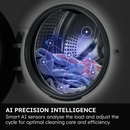 Haier HW100-BP14357GUUK, 10kg Washing Machine, A Rated in Graphite