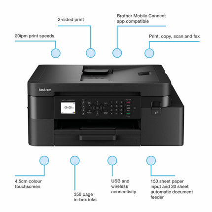 Brother All-in-One office inkjet colour printer, MFC-J4350DW – view 2