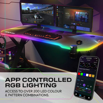 X Rocker Pulsar Max RGB Gaming Desk with LED Lights – view 5