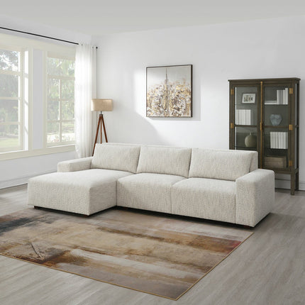 Zyllah Beige Fabric Corner Sofa with Chaise – view 3