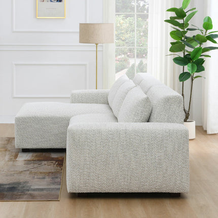 Zyllah Beige Fabric Corner Sofa with Chaise – view 5