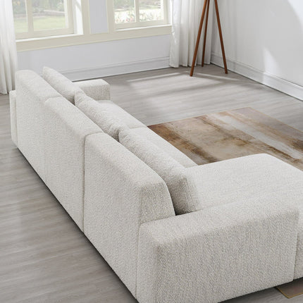 Zyllah Beige Fabric Corner Sofa with Chaise – view 6