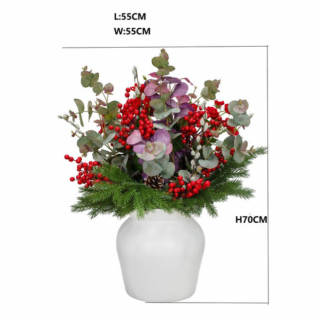 Artificial Winter Bouquet in Vase – view 2