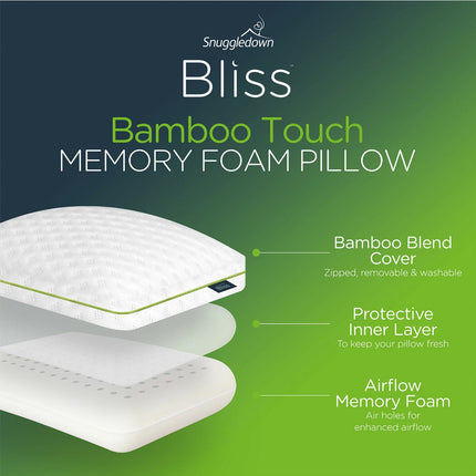 Snuggledown Bliss Bamboo Memory Foam Pillow – view 2