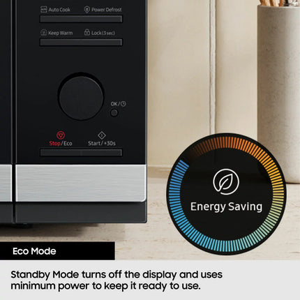 Samsung Solo Microwave, 23 Litre, MS23K3513AK/EU in Black