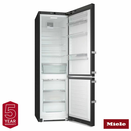 Miele KFN 4795 AD Fridge Freezer, A Rated in Black Steel