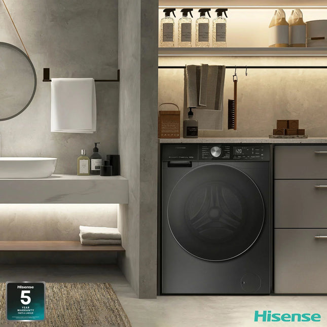 Hisense WD5S1045BB 10.5/6kg, Washer Dryer, D Rated in Black
