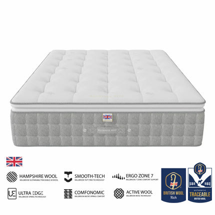 Millbrook Natural Luxury 7000 Pillowtop Mattress, 2 Firmness Ratings in 5 Sizes