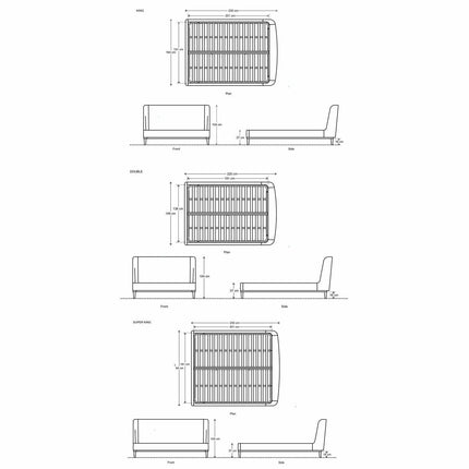 Swyft Bed 02 Beige Velvet Bed Frame in 3 Sizes – view 2