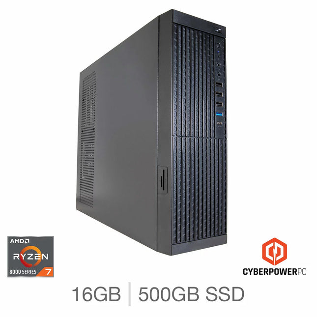 CyberPower, AMD Ryzen 7, 16GB RAM, 500GB SSD, Desktop PC