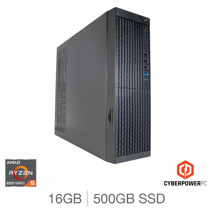 CyberPower, AMD Ryzen 5, 16GB RAM, 500GB SSD, Desktop PC