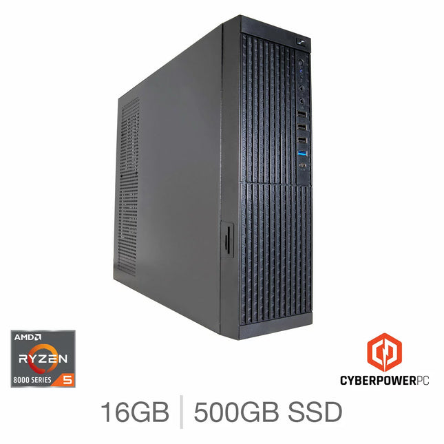 CyberPower, AMD Ryzen 5, 16GB RAM, 500GB SSD, Desktop PC