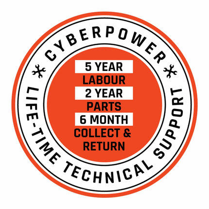 CyberPower, AMD Ryzen 5, 16GB RAM, 500GB SSD, Desktop PC