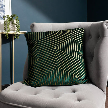 Paoletti Evoke Velvet Feather Fill Cushion 2 Pack in 5 Colours, 45 x 45 cm